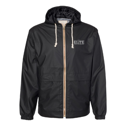 Vintage Hooded Rain Black Jacket